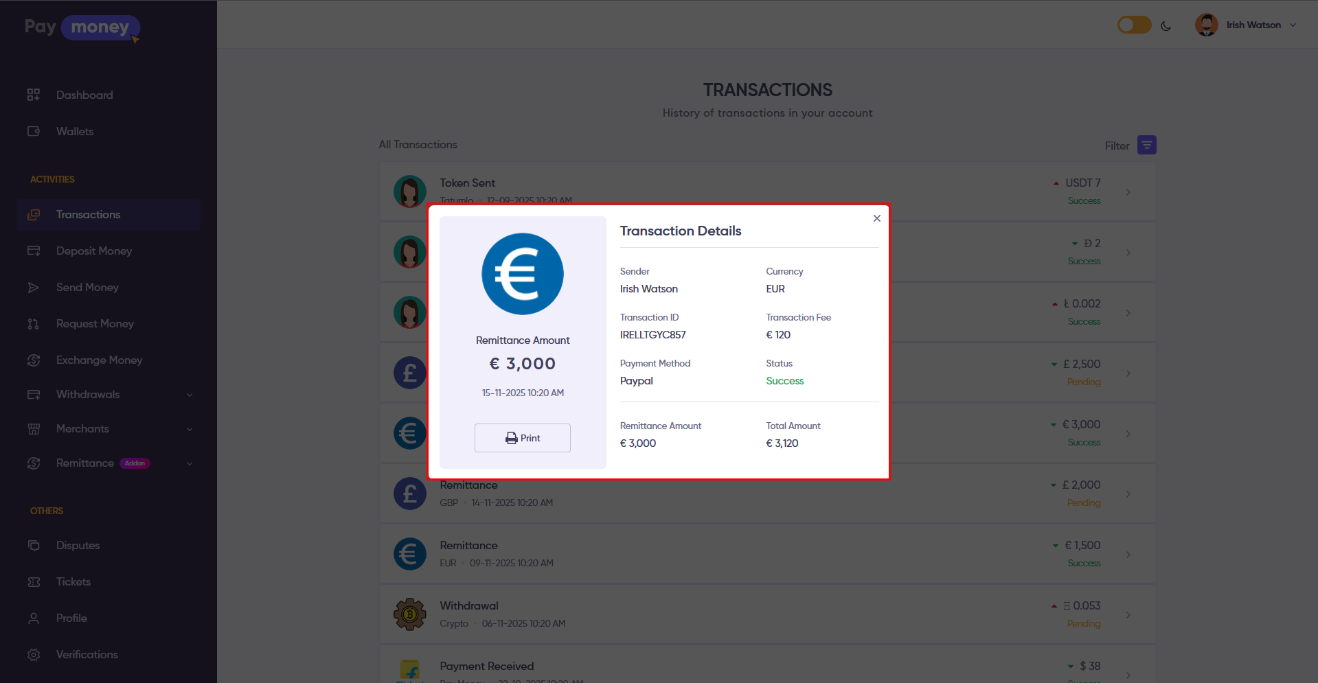 Transaction Details